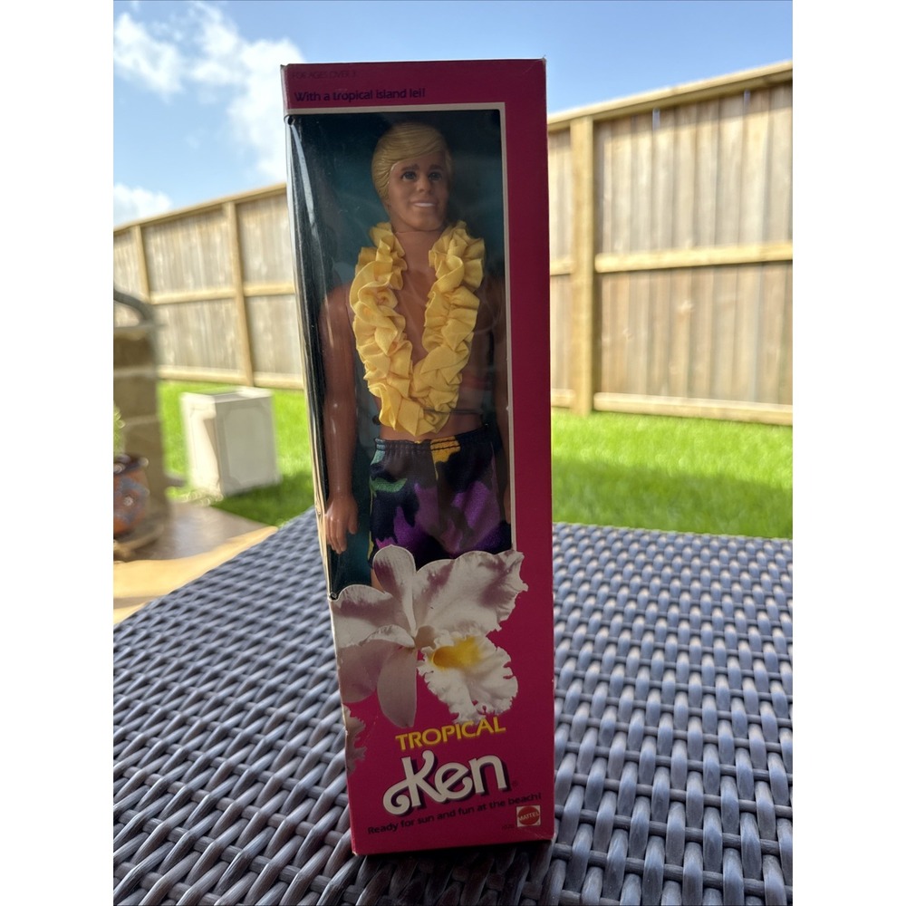 Vintage 1985 Mattel Barbie Tropical Ken Doll #1020 Sealed In Box